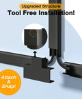 Cable Hider Kit For Wall Mounted TVs And Home Office 157 Inch Paintable Black Wire Concealer Raceway Easy Install And Plug And Play Cable Management For Hidden Cords Power Cables And AV Setup showing tool-free installation.