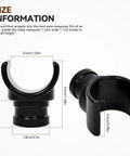 Two Pack Pop Up Camper Bed Support Clasp for Tent Poles, Quick Release Center Bow Connector, dimensions illustration
