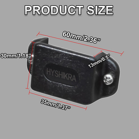 Universal Ham Radio Hanger Mount with Stick On Adhesive Back and Pre Drill Holes, 60x30mm, screw visible