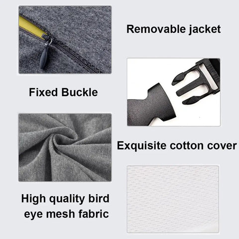 Memory Foam Travel Neck Pillow And Desk Wedge For Napping, Reading, And Office Comfort, Ultra Soft Cotton Cover, zipper and buckle