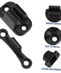 Two Pack RV Door Holder Black T Shaped Nylon Retainer Kit for Camper Motorhome and Travel Trailer Door Latch Stop Catch