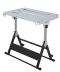 Heavy Duty Folding Welding Table 46 X 18 Inches With Smooth Rolling Caster Wheels three adjustable tilt angles and guide rails