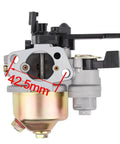 Carburetor Replacement For Ryobi Pressure Washer RY802925VNM With Air Filter, shown with 42.5mm dimension indicator