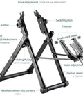 Foldable Bike Wheel Truing Stand For 16 To 29 Inch Wheels, Aluminum Alloy Stand with Calibration Gauge and Dual Thimbles