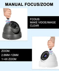 Manual focus adjustment on 2MP CCTV Dome Camera 1080P 4 In 1 Analog TVI AHD CVI CVBS Varifocal Lens 2.8 To 12 mm