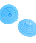 SUNGOOYUE Silicone Tub Stopper Strong Suction Seal in blue, featuring a ridged design for a secure fit in drains.