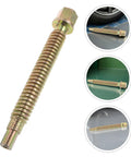 Heavy Duty Zinc Plated Lead Screw Replacement Rod For Auto Body Repair, Beefy Vise Clamp Screw For Mechanic Shops, Durable Bench Part That Keeps Auto Body Fixes Solid, High Strength Automotive Clamp Screw shown with threaded end