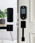 Keyless Entry Door Lock With Handle And Smart Deadbolt, Keypad Front Door Lock Set, Auto Lock After 10 To 99 Seconds, No App Needed