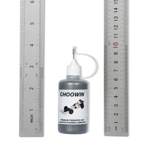 Pro Grade Graphite Powder Lubricant For Pinewood Derby Cars And Locks, Door Hinges, Wheels And Axles, 60 ml bottle with tip