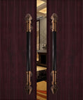 Double Sided H Shape Push Pull Bar Handle For Barn Doors And Sliding Doors Antique European Style Door Pull
