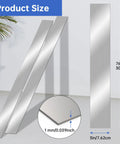 Two brushed stainless steel gap filler trim strips, 30 x 3 x 0.04 in (1 mm), for home use