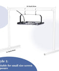Two Pack 50W LED UV Exposure Light For Screen Printing And Cyanotypes with PVC stand for 10 by 14 inch setup, hooks visible