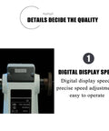 AOXHUGB Mini Wood Lathe For Jewelry Making And Bead Polishing 3200Rpm Motor with a digital speed display for precise adjustments.