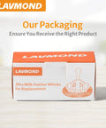 Packaging box for 2-piece milk frother whisks replacement by Lavmond, compatible with Aeroccino 3/4/Plus models.