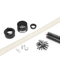 Rotary Dryer Vent Cleaning Kit With Long Reach Up To 12 Feet Includes 4 Flexible 3 Foot Rods And Air Duct Cleaning Tools components