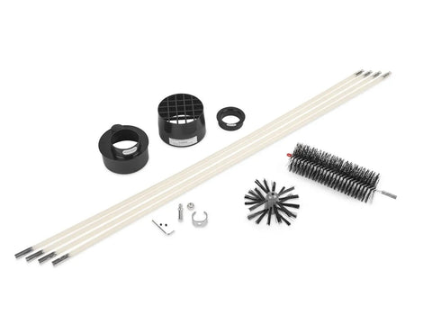 Rotary Dryer Vent Cleaning Kit With Long Reach Up To 12 Feet Includes 4 Flexible 3 Foot Rods And Air Duct Cleaning Tools components