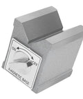 Eminchu Magnetic V Block With Switch, 30kg Force Heavy Duty Cast Iron Alignment Fixture For Machining Inspection, showing magnetic base detail.