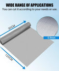 Stainless Steel Air Vent Mesh Screen Sheet 30x120cm Wire Mesh Roll 30 Mesh For Vents Cover, showing dimensions and close-up of mesh.