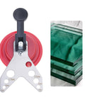 Granite Drill Guide With Suction Base For Precise Hole Drilling And Smooth Surfaces next to stacked glass sheets
