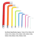 Awesome 9 Piece Colourful Hex Wrench Set With Long Arm Chrome Steel Flat Heads Plus Storage Case For All Your Biking And Home Repair Needs, 1.5-10mm
