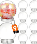 DIY Snow Globe Kit With Ten Clear Plastic Water Globes And Screw Off Caps For Easy Fillable Keepsakes For Craft Lovers And Home Decor