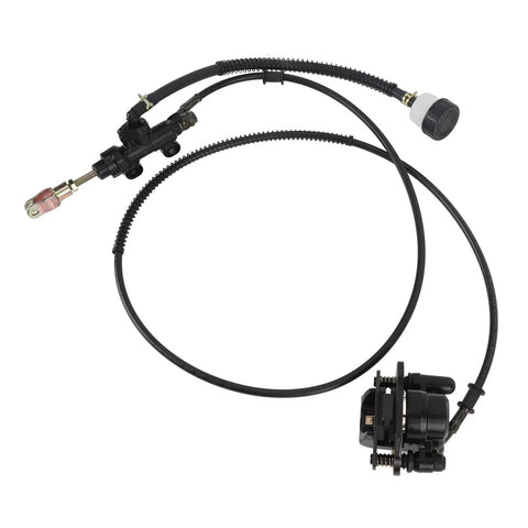 Beefed Up Hydraulic Disc Brake Caliper System With 1.5m Hose And Pads for ATV Quad Go Kart Mini Bike, hose and caliper shown