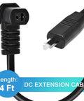 4 ft DC extension cable for Wide Power Recliner Power Supply Kit 29V 2A 2-Pin Adapter, showing connector close-up.