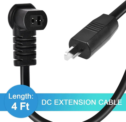 4 ft DC extension cable for Wide Power Recliner Power Supply Kit 29V 2A 2-Pin Adapter, showing connector close-up.
