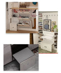 Folding Seat Stool Bracket Hinge With Silent Hydraulic Buffer for heavy duty wardrobe closets and shoe cabinets in use