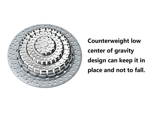 Bathtub Drain Hair Catcher And Protector For Pop Up Drains, universal durable step shaped with counterweight design.
