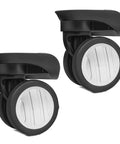 Heavy Duty Trolley Caster Replacement Set For Suitcases 360 Degree Wheel With Easy Maneuverability Luggage Wheel Spare Part Two Pack Durable Repair Kit For Travel And Frequent Flyers, black ABS wheels