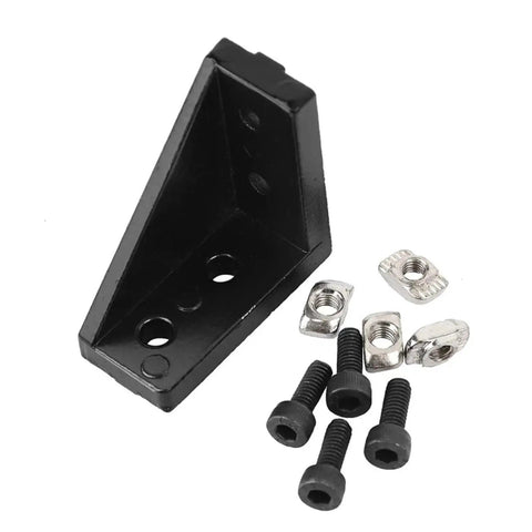 10 Piece 2020 2040 Connector Kit With M4 Screws For 3D Printer Frames And CNC Rigs, Aluminum Corner Brackets For 90 Degree Joints