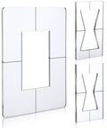Pro Tier 3 Pack Bow Tie Inlay Router Template Kit with slick acrylic guides for precise woodworking cuts.