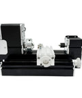 60W Mini Bench Electric Lathe Machine 12000 RPM All Metal Woodworking Tool for Turning Wood Acrylic Soft Metal craft DIY project side view