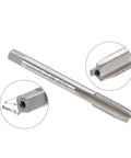 Close-up of 5/16-24 UNF Tap And Die Set HSS Right Hand For Quick Thread Repair and Machining, showing threading detail and measurements.
