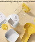 Hanging Gravity Pet Feeder Auto Water Dispenser No Drip Drinking Bowl Cage Mounted Food Dish For Dogs Cats Rabbits Heavy Duty Pp Plastic 37 Oz And 33 Oz Capacity Green Paw Friendly Chow Station parts view with yellow and white containers.
