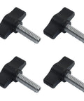 Four Pack Of 1/4 To 20 By 3/4 Inch Stainless Steel Thumb Screws Built Tough With A Knurled Grip And Rust Resistant Coating Offering No Sweat Upgrades For Woodworking Shops Or Machinery Assembly On Demand.