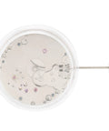 6498 Automatic Watch Movement Replacement Part, High Precision Alloy Mechanism in transparent casing, side view