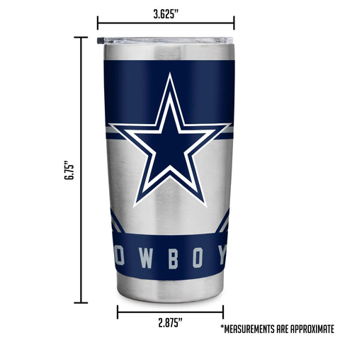 Make Every Sip Hit Different With This Dope 20 Oz Stainless Steel Tumbler Featuring Double Wall Insulation And Secure Lid for Dallas Cowboys fans, 20 oz.