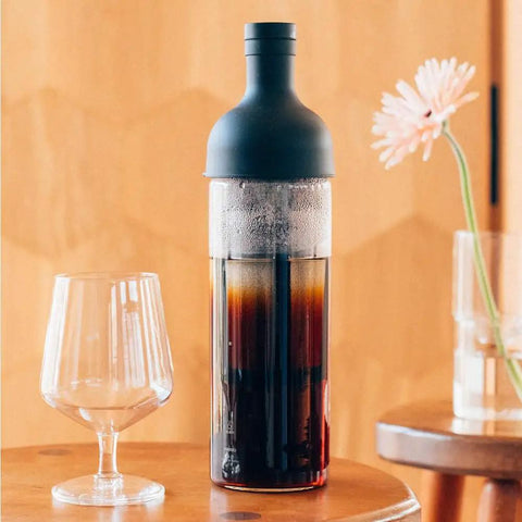 650ml Cold Brew Coffee Bottle With Removable Filter Heatproof Glass No Fuss Pour Fridge Safe Black Finish Leakproof Travel Bottle