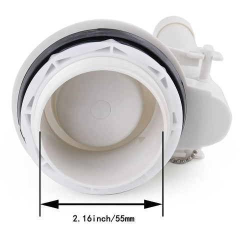 Built Tough Two Inch Toilet Flush Valve Replacement Kit With Sealed Gaskets And Reinforced Bolts for standard two piece tanks, 2.16 inch size.