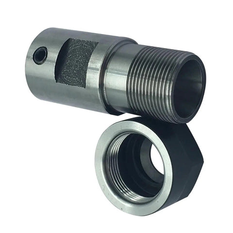 Built Tough Rock Solid CNC Motor Shaft For Milling And Boring Grinding Machines Precision Machined Steel with threaded edges.