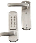 Keyless Mechanical Door Lock With Digital Code Keypad For Left Handed Inward Opening Doors Stainless Steel 304 No Deadbolt