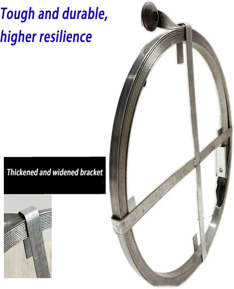 Heavy Duty Manganese Steel Drain Snake Cable Auger showing thickened bracket and resilient design for plumbing tasks.