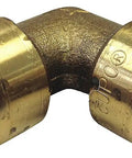Push To Connect 90 Degree Brass Elbow Fitting 3/8 Inch To 1/2 Inch OD Pack Of 6 Quick Connect Plumbing Adapter For PEX Copper CPVC PE RT HDPE