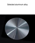 Aluminum base detail of 360 Degree Rotating Lazy Susan Turntable For Dining Tables And Kitchen Countertops Black Tempered Glass Base