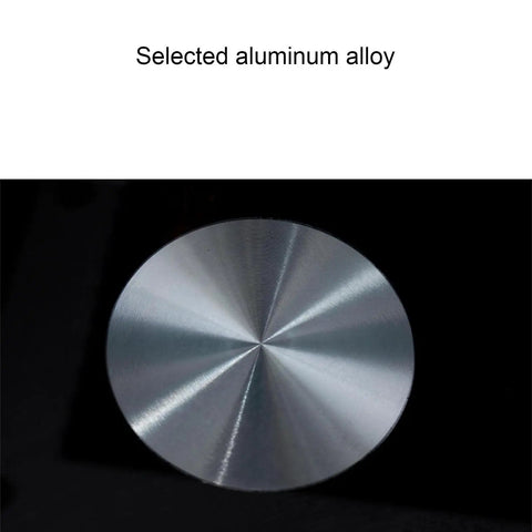 Aluminum base detail of 360 Degree Rotating Lazy Susan Turntable For Dining Tables And Kitchen Countertops Black Tempered Glass Base