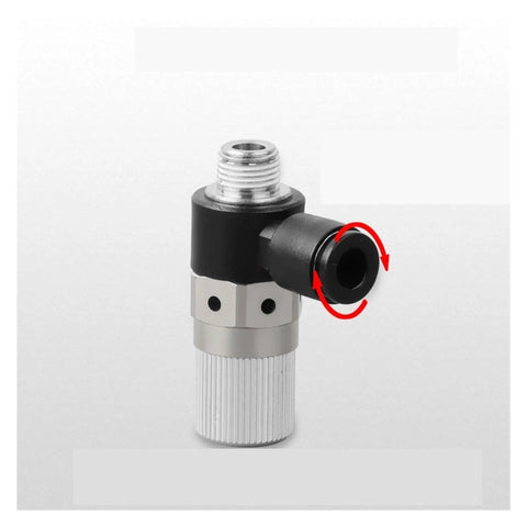 High Suction Vacuum Ejector With Negative Pressure Valve For Pneumatic Systems, Compact Tubular Design, side view