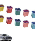 10 Piece Mini Fuse Assortment Kit With Low Profile Blades For Trucks Cars And Rv Whips Hella Reliable 20A To 60A electrical protection fuses.