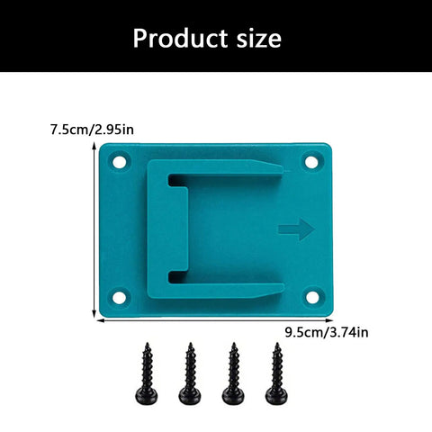 Space Saving Wall Mounted Power Tool Rack For Cordless Drills And Impact Drivers Secure Garage Workshop Wall Mount Holder For 14V 18V Tools Fits Wall Ceiling Or Mobile Workstations with screws and dimensions